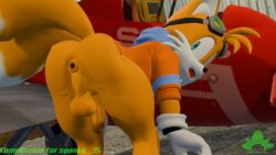 3d anal ass bending_over blue_eyes fox furry kennythebobcat looking_at_viewer male male_only miles_prower miles_tails_prower penis shocked solo sonic_(series) sonic_the_hedgehog_(series) source_filmmaker spanky15 tails tails_the_fox yellow_fur