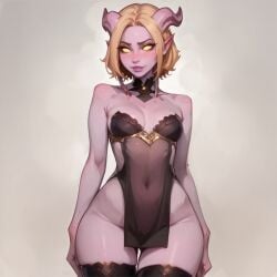 ai_generated draenei female ion skimpy_clothes thighhighs