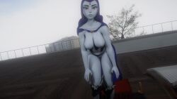 1girls 3d animated clothing dc dc_comics female female_only flyroxy goth goth_girl human long_shirt outerwear pale_skin purple_hair raven_(dc) shirt shirt_lift solo solo_female sound stripping tagme tease teen_titans video virt-a-mate virtamate