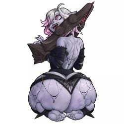 1girls big_ass big_butt bottom_heavy briar_(league_of_legends) female huge_ass huge_butt league_of_legends riot_games solo solo_focus thick_thighs white_hair