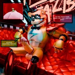 3d animatronic anthro bear biceps blue_eyes blue_nails bowtie cock_piercing cock_vore consensual consensual_vore consent cum cum_on_penis english_dialogue english_text facial_markings five_nights_at_freddy's five_nights_at_freddy's:_security_breach fnaf gay glamrock_freddy_(fnaf) machine macro male male/male male_focus male_only micro muscular muscular_anthro muscular_male non_human robot robot_humanoid scottgames sparkx spiked_bracelet spiked_cock_ring steel_wool_studios story_at_source tan_body top_hat two_tone_body ursid ursid_humanoid ursine veem0n voluntary yhoali_xxx