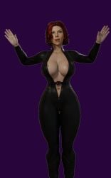 3d big_ass big_breasts big_butt black_widow_(marvel) marvel marvel_comics mgsnak239