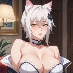 aged_up ai_generated anime anime_style big_breasts gener-ai high_school_dxd koneko_toujou large_breasts milf milfification promotional_art