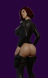 3d big_ass big_breasts big_butt black_widow_(marvel) marvel marvel_comics mgsnak239