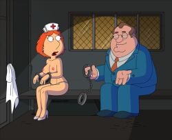 blackzacek clothed_male_nude_female family_guy lois_griffin nurse_hat principal_shepherd