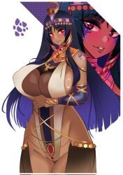 2d 2d_(artwork) big_breasts dark_skin egyptian_clothes egyptian_female female female_focus female_only front_view huge_breasts latam_virtual_youtuber long_hair looking_at_viewer mature mature_female naya_onuphyrus purple_eyes purple_hair red_eyes saino simple_background smiling smiling_at_viewer snake_tongue solo solo_female solo_focus standing virtual_youtuber voluptuous voluptuous_female vtuber vtuberfanart white_background