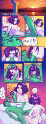 1boy 1girls angry beast_boy blowjob casual casual_nudity collaboration comic dc dc_comics edit fellatio female garfield_logan goth green_skin hagfish human male male/female morning_wood oral oral_penetration oral_sex penis penis_awe rachel_roth raven_(dc) sex short_purple_hair teen_titans zillionaire