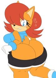 artist_request big_butt sally_acorn struggling_to_fit tight_pants