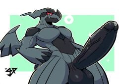 absurd_res ai_generated anthro anthrofied balls big_balls big_penis black_sclera dragon erection genitals heart hellsonger hi_res huge_cock humanoid_genitalia humanoid_penis legendary_pokemon looking_at_viewer male muscular muscular_anthro muscular_male nintendo nude pecs penis pictographics pokemon pokemon_(species) precum presenting_penis simple_background smile solo vein veiny_penis wings zekrom