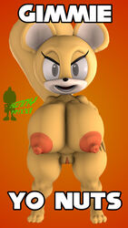 3d anthro ariana_maplethorpe big_breasts big_nipples black_nose breasts brown_eyes digital_media_(artwork) fan_character female fur genitals gradient_background hi_res huge_breasts kennythebobcat looking_at_viewer mammal meme nipples nude open_mouth orange_nipples orange_pussy pussy rodent sciurid sega shortstack simple_background solo sonic_(series) source_filmmaker text thick_thighs tree_squirrel white_inner_ear wide_hips yellow_body yellow_fur