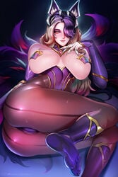 1girls ahri ass badcompzero big_ass big_breasts breasts coven_ahri female female_only large_breasts league_of_legends solo