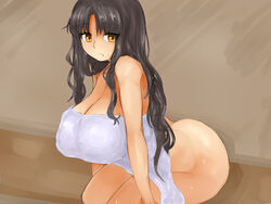 ass big_breasts bubble_ass bubble_butt busty cleavage curvy fate/extra fate/extra_ccc fate/grand_order fate_(series) hair hair_down hotsprings kiara large_breasts round_ass sesshouin_kiara steaming_body steamingtofu sweat sweatdrop sweaty towel towel_only wet