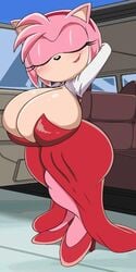 1girls amy_rose areola_slip ass bat big_ass big_butt curvaceous curvy curvy_figure curvy_hips digitaldomain123 dress edit female hips huge_ass huge_butt mobian_(species) nipples red_dress screenshot_edit sega shiny shiny_ass shiny_breasts shiny_skin skin_tight skintight smile smoke sonic_(series) sonic_the_hedgehog_(series) sonic_x soulteam thick thick_ass thick_thighs