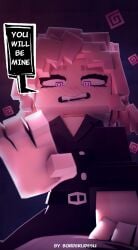 blender blush female female_only femdom horny hypnosis masturbation mind_control mine-imator minecraft pants pillow_humping pink_eyes pink_hair shirt