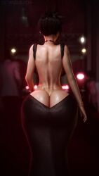 1girls 3d 3d_(artwork) accessory ass ass_bigger_than_head ass_cleavage ass_crack ass_focus back_muscles backboob backless_dress bare_back belly_chain big_ass big_boobs big_butt big_tits black_dress boobs bracelet bracelets brown_hair brown_hair_female brunette bubble_ass bubble_butt butt butt_bigger_than_head butt_crack choker curvaceous curvaceous_body curvaceous_female curvaceous_figure curvaceous_hips curvy curvy_body curvy_female curvy_figure curvy_hips detailed_background dimples_of_venus dress ear_piercing ear_ring earrings exhibitionism fat_ass female female_focus hips huge_boobs huge_breasts huge_butt huge_tits indoors inside large_ass lena_oxton muscle_tone muscular_female overwatch overwatch_2 plump plump_ass posterior_cleavage public public_exposure revealing revealing_clothes revealing_dress ring round_ass round_butt selfmindsources shiny shiny_butt shiny_skin short_hair skimpy_dress solo_female solo_focus spiky_hair standing sweat sweaty sweaty_ass sweaty_body sweaty_butt thick_butt tits tomboy toned toned_back toned_body toned_female tracer voluptuous voluptuous_female walking