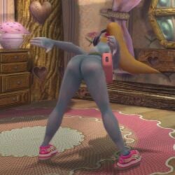 1girls 3d anthro anus ass berri big_areola blonde_hair blue_eyes bottomless bottomless_female breasts clothing conker_live_and_reloaded furry furry_female grey_fur grey_skin microsoft pink_eyelids pussy rareware screencap screenshot_edit video_games yenvudu