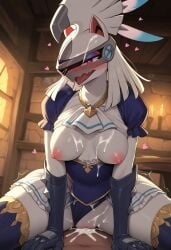 ai_generated creampie cum_in_pussy cum_inside leaking_cum pokemon_(species) romantic_ambiance romantic_sex silvally vaginal_penetration vaginal_sex