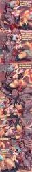 1boy 1girls abs ai_generated balls bare_arms bare_breasts bare_legs bare_shoulders bare_thighs big_balls big_breasts big_penis blush cocky69 color comic_strip cum cum_in_pussy cum_inside cumming cumming_while_penetrating english_text female fox fox_girl fox_tail furry furry_female hellhound helluva_boss hi_res huge_cock large_breasts looking_at_another male male/female massive_penis muscles muscular muscular_male nipples nude nude_female nude_male pussy queen_bee-lzebub_(helluva_boss) smug smug_face text thick_thighs vortex_(helluva_boss) wolf_ears wolf_tail