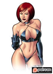 1girls 2016 big_breasts breasts cleavage female huge_breasts red_hair solo tagme_(character) thedarkness