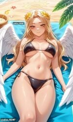 ai ai-created ai_art ai_generated alixx_nswf angel big_breasts bikini breasts heaven mlbb mobile_legends mobile_legends:_bang_bang rafaela_(mobile_legends) sexy wings
