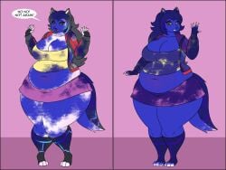 bbw big_ass big_breasts blueberry_inflation breasts bubble_butt cleavage female furry huge_ass huge_breasts inflation lj_caffie overweight tagme thick_thighs wide_hips
