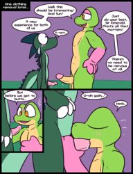 2021 4_fingers amphibian anthro anthro_on_anthro anthro_penetrated anthro_penetrating anthro_penetrating_anthro balls blush bodily_fluids caspar_the_frog claws closed_eyes comic cute_fangs dialogue dragon duo emerald_(ultilix) english_text erection fellatio finger_claws fingers frog gay genital_fluids genitals glans gloves_(marking) green_balls green_body green_hair green_scales green_skin green_spikes hair half-closed_eyes hand_on_hip holding_penis humanoid_genitalia humanoid_penis interspecies irrumatio larger_anthro larger_male larger_penetrated looking_down looking_up male male/male male_penetrated male_penetrating male_penetrating_male markings moan motion_lines narrowed_eyes nude open_mouth oral oral_penetration orange_eyes penetration penile penis penis_size_difference pink_body pink_glans pink_penis pink_skin precum purple_eyes scales scalie sex side_view size_difference small_dom_big_sub smaller_anthro smaller_male smile standing text throbbing_penis ultilix western_dragon white_claws yellow_balls yellow_body yellow_penis yellow_skin