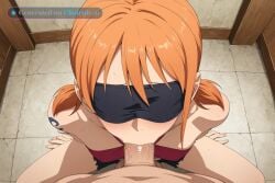 1girl 4k ai_assisted ai_generated anime_coloring balls_deep bare_shoulders black_shorts brown_eyes crop_top deep deepthroat dominated facing_viewer halterneck hands_behind_back high_quality highres low_twintails midriff nami_(one_piece) one_piece orange_hair petite_body pov ripped_clothes short_hair short_shorts shorts shoulder_tattoo sitting_on_knees skinny small_breasts small_tits tattoo tiny_tits young