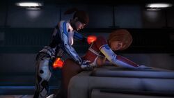 2girls 3d animated asphyxiation bent_over bioware dr._suvi_anwar female/female female_only lezdom mass_effect mass_effect_andromeda nipples no_sound omni-tool rocketcat15 sara_ryder spanking strangling strap-on video yuri