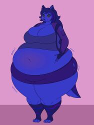 bbw big_ass big_breasts blueberry_inflation breasts bubble_butt cleavage female furry huge_ass huge_breasts hyper_ass inflation lj_caffie overweight tagme thick_thighs wide_hips