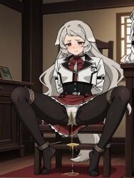 ai_generated bondage mushoku_tensei panties peeing peeing_self pursena_adoldia pussy