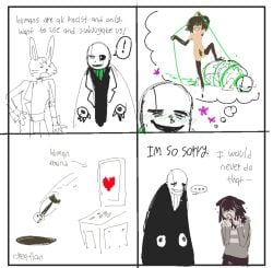 boybutter comic deltarune gaster humandom meme race_fetishism raceplay sex_invitation submissive_male tied_up undertale vessel_(deltarune)
