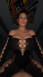 3d bimbo brown_eyes brown_hair busty female female_focus hourglass_figure lara_croft lara_croft_(survivor) metal_01 pov tagme tomb_raider tomb_raider_(survivor) wide_hips