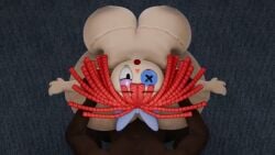 1boy 1girls 3d bbw big_ass dark-skinned_male dubushine34 glitch_productions huge_ass huge_breasts ragatha_(the_amazing_digital_circus) red_hair sound tagme the_amazing_digital_circus video