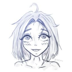 female girl human kineris_(artist) portrait sketch