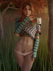 1girls 3d abs aloy armor bottomless bottomless_female bush emberstock female female_only female_pubic_hair flashing flashing_pussy freckles guerrilla_games hairy hairy_pussy hairy_vagina horizon_zero_dawn landing_strip long_hair panties panties_down panty_peek pubes pubic_hair pubic_hair_peek pussy_hair red_hair red_pubic_hair redhead shiny_skin solo sony_interactive_entertainment trimmed_pubic_hair wide_hips