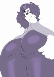 ass camel_toe cameltoe clothed_female glasses looking_at_viewer looking_back looking_down masterpantsu tagme the_introverted_cartoonist thick_ass white_skin youtube youtuber