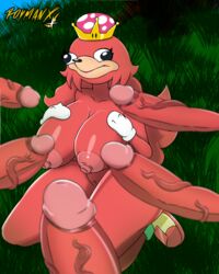 2019 absurd_res anthro areola artist_name big_areola big_breasts big_penis breasts clothing crown curvy_figure detailed_background digital_media_(artwork) echidna eyelashes feet female footwear fur gender_transformation genitals gloves group hair handwear hi_res hourglass_figure huge_breasts huge_cock kneeling knuckles_the_echidna lips male mammal mario_(series) meme monotreme multicolored_body multicolored_fur new_super_mario_bros._u_deluxe nintendo nipples nude outside penis pussy red_body red_fur red_hair roymanx rule_63 sega shoes simple_eyes smile sonic_(series) super_crown tan_body tan_fur thick_thighs transformation ugandan_knuckles vein veiny_penis video_games voluptuous wide_hips