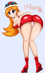 bent_over big_ass big_breasts mario_(series) mona_(warioware) nintendo pink_panties tagme thick_thighs wario_(series) warioware