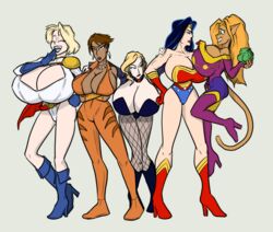 2016 5girls african african_female big_breasts black_canary breast_expansion cleavage dc dc_comics diana_prince dinah_lance female_only green_arrow_(series) huge_breasts implied_breast_expansion jon_freeman joncomms kara_zor-l karen_starr mari_jiwe_mccabe mari_mccabe mighty_endowed multiple_girls nina_dowd power_girl superheroine superman_(series) tagme vixen_(dc) wonder_woman wonder_woman_(series)