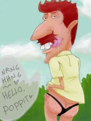 back_view big_head clothed clothing human looking_back male male_only nigel_thornberry solo tagme underwear what wild_thornberrys