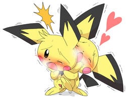 blush buggery closed_eyes color front_view furry furry_only gay heart male male_only multiple_males nintendo no_humans nude open_eyes pasaran pichu pichu_big pichu_little pokemon sex simple_background standing white_background wink yaoi