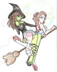 dorothy_gale elphaba sharron_wiley the_wizard_of_oz wicked_witch_of_the_west