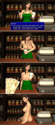 3d apron apron_only areolae ass athletic athletic_female big_breasts black_hair breasts busty comic edit female female_focus final_fantasy final_fantasy_vii final_fantasy_vii_remake hentaihermit hourglass_figure iced_latte_with_breast_milk lactating lactation long_hair meme money nipples tifa_lockhart waitress waitress_uniform wide_hips