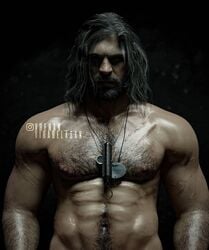 hairy_chest karl_heisenberg male_only resident_evil resident_evil_8:_village scars solo_male tattoo tattoos vhenan_virabelasan