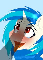 <3_eyes absurd_res blue_hair bodily_fluids crying equid equine faceless_male female friendship_is_magic genitals hair hasbro heart hi_res horn kpvt mammal my_little_pony penis penis_shadow red_eyes saliva salivating shadow tears tears_of_joy tears_of_pleasure tongue tongue_out unicorn vinyl_scratch_(mlp)