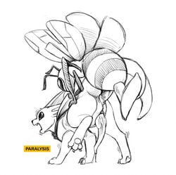 anal anal_sex arthropod beedrill bodily_fluids bow_tie cubow duo eeveelution feral forced genital_fluids genitals hi_res insects knot male male/male male_only male_vaporeon nintendo paralysis paws penetration penile penile_penetration penis penis_in_ass pokémon_(species) pokemon pokemon_(species) precum precum_on_penis rape shoked sketch vabowtie_(character) vaporeon video_games