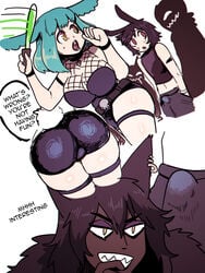 1girls 2boys bunny_boy bunny_girl comic cuckold dark-skinned_male dark_skin dialogue english_text female goth hi_res kiba_(wolfgang_bang) male original speech_bubble sunny_(wolfgang_bang) tagme tommy_(wolfgang_bang) white_background wolf_boy wolfgang_bang year_request