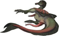 alpha_channel animal_genitalia cloaca dinosaur feral fish genitals hybrid male marine penis presenting reptile salmon salmonid_(fish) scalie schlamm_(blown-ego) spinosaurid spinosaurus stygimoloch_(artist) theropod