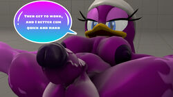 1futa 3d artist_request balls big_balls big_breasts big_penis breasts dialogue erection futa_only futanari intersex looking_at_viewer nude penis solo sonic_(series) source_request text wave_the_swallow