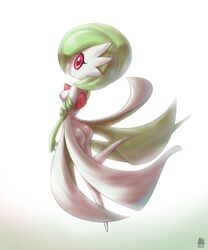 1girls ass boobs breasts butt cajarito dress female female_gardevoir female_only gardevoir green_hair medium_breasts nintendo nipples no_humans pink_eyes pink_nipples pokemon pokemon_(species) pokemon_rse round_ass solo solo_female tits undressing white_skin